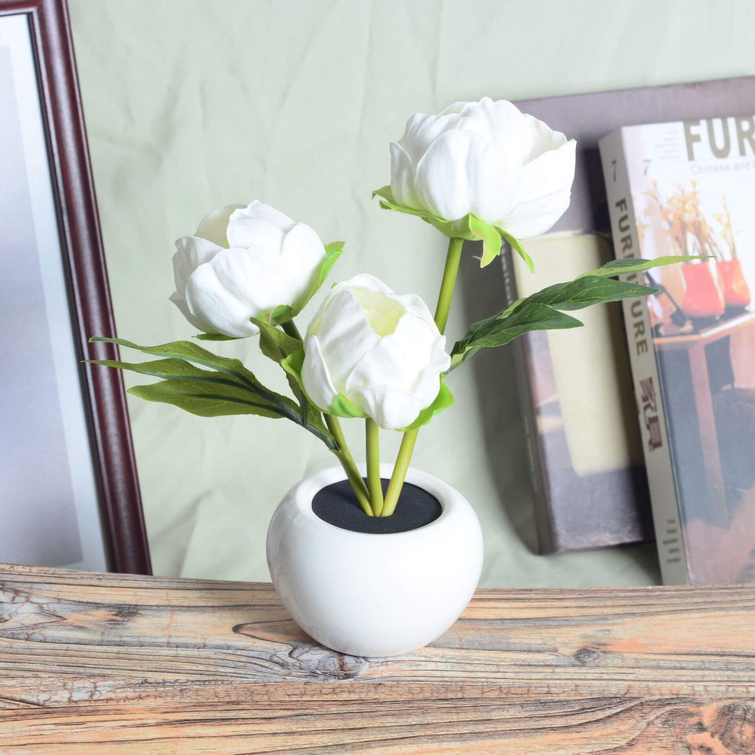 Kalsten | Modern Creative Simulation Tulip Peony LED Night Light Table Lamp