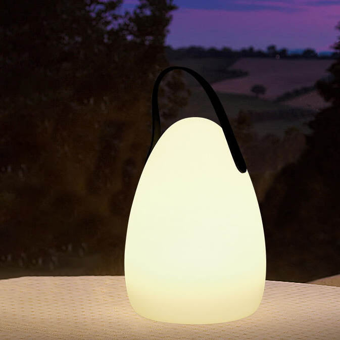 Modern Simplicity Plastic Round Square Hand LED Table Lamp For Outdoor Patio | Kalsten