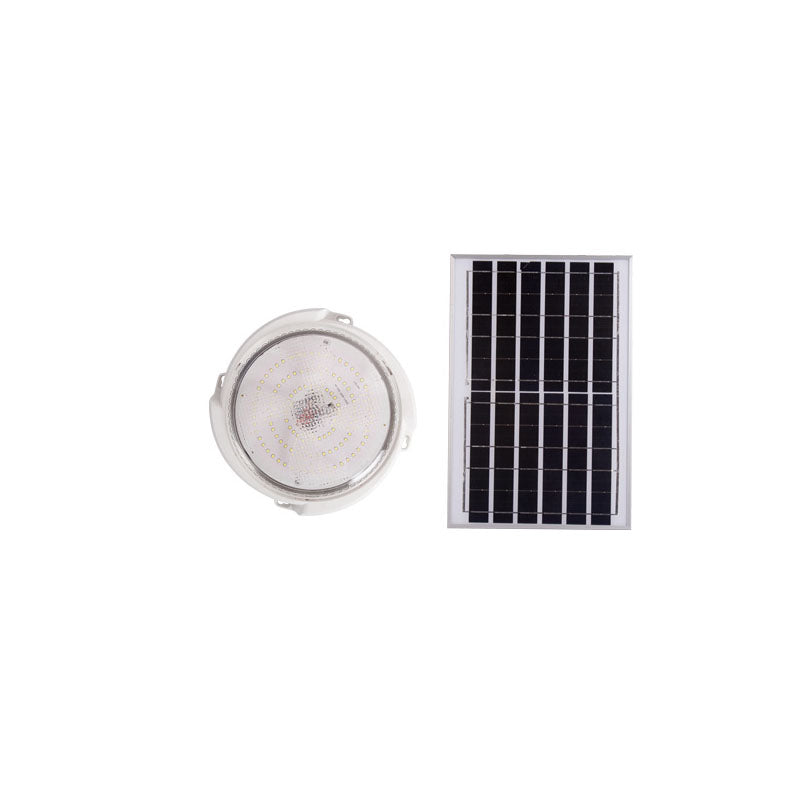 Modern Round Solar LED Remote Control Outdoor Indoor Flush Mount Lighting | Kalsten