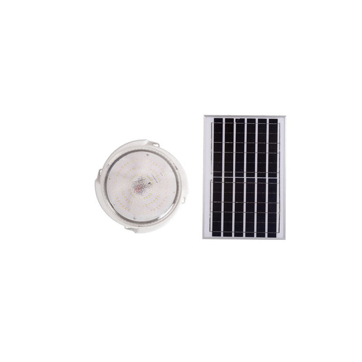 Modern Round Solar LED Remote Control Outdoor Indoor Flush Mount Lighting | Kalsten