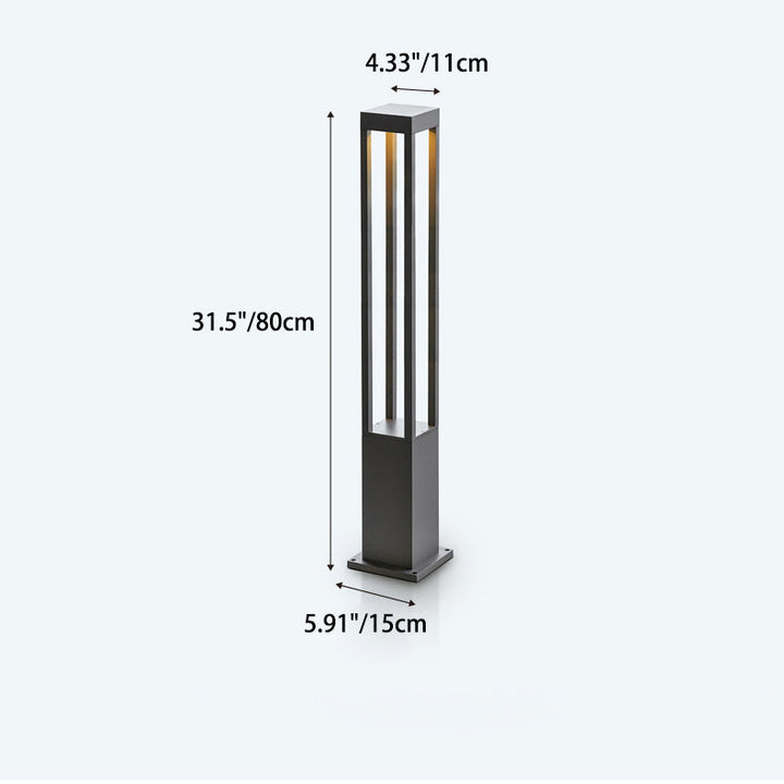 Modern Minimalist Waterproof Cylinder Square Aluminum LED Landscape Light For Garden | Kalsten