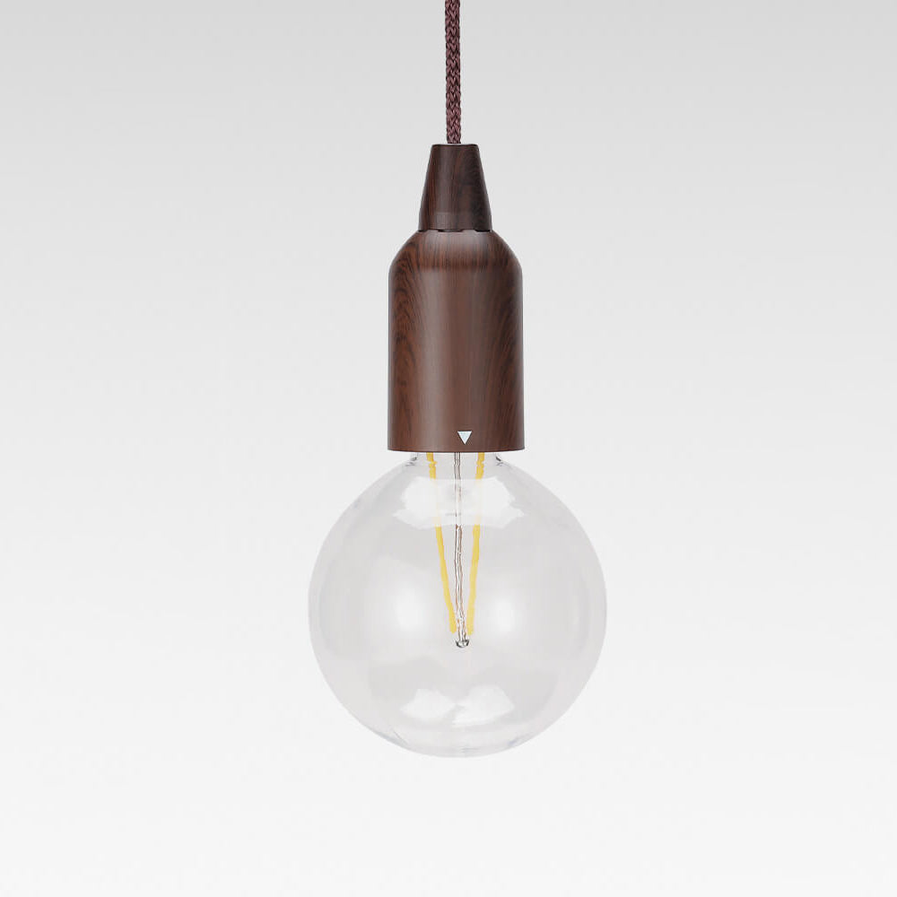Retro Portable Waterproof Wood Round Cone Battery USB 1-Light Camping Outdoor Light | Kalsten