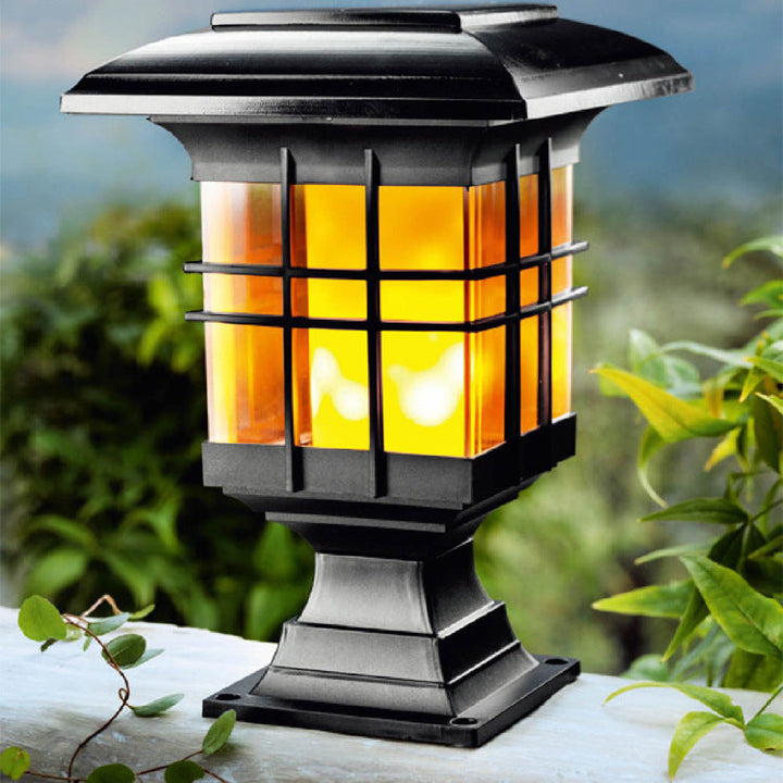 Modern Simplicity Solar Square Pillar LED Outdoor Lawn Landscape For Garden | Kalsten