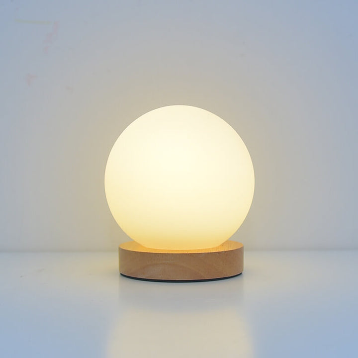 Modern Minimalist Round USB rechargeable LED table lamp | Kalsten