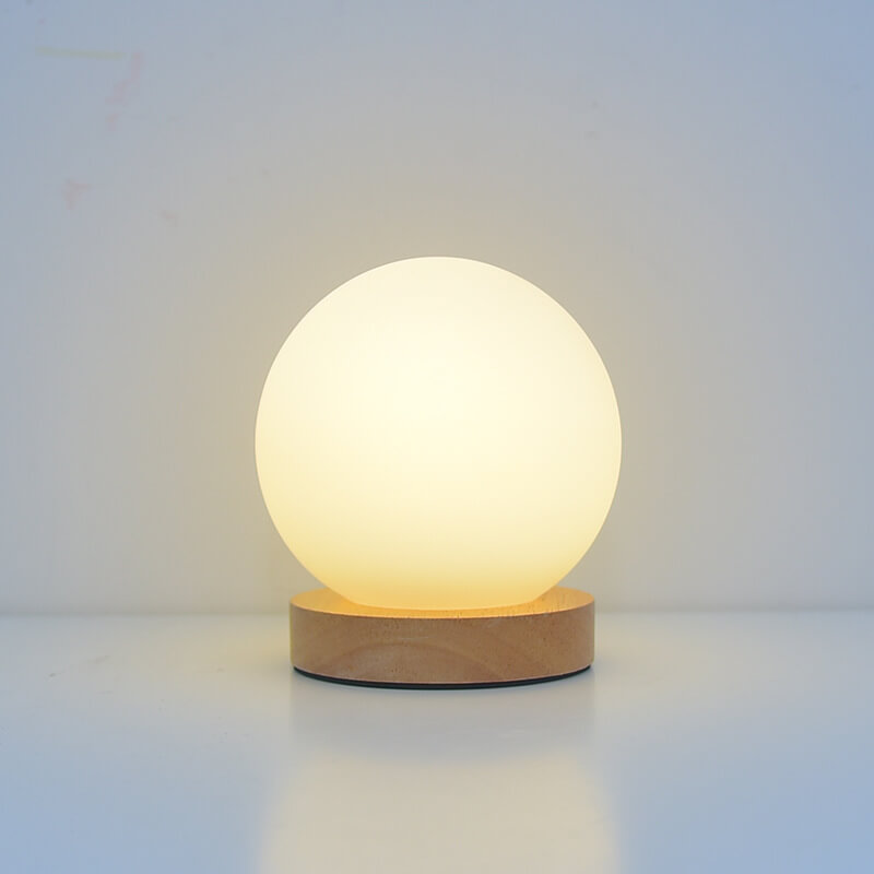 Modern Minimalistic Round USB Rechargeable LED Night Light Table Lamp | Kalsten
