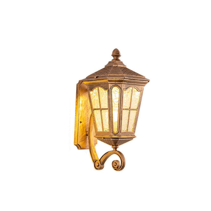 European Outdoor Lantern Aluminum Glass Waterproof 1-Light Wall Sconce Lamp | Kalsten