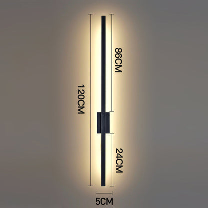 BowLift | Industrial Minimalist Long LED Iron Wall Lights for Contemporary Living Room Décor and Stylish Illumination