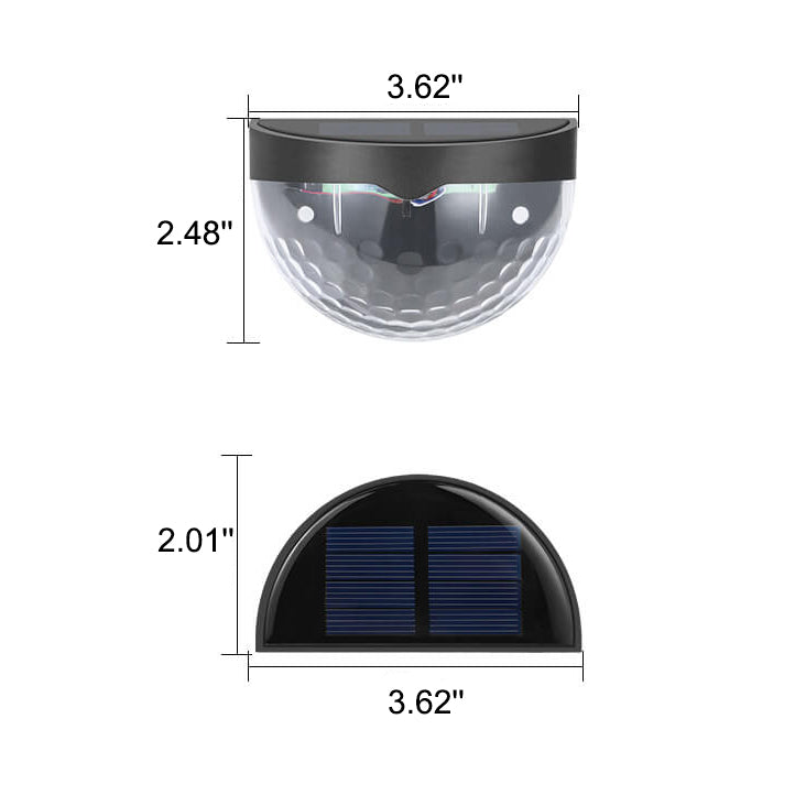 Solar Semi Circle Outdoor Waterproof Light Shadow Fence Wall Sconce Lamp | Kalsten