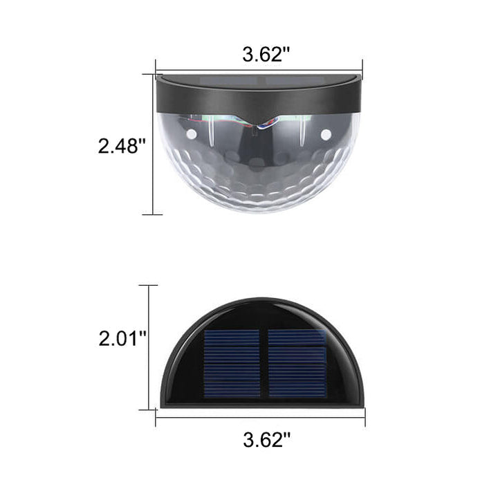 Solar Semi Circle Outdoor Waterproof Light Shadow Fence Wall Sconce Lamp | Kalsten
