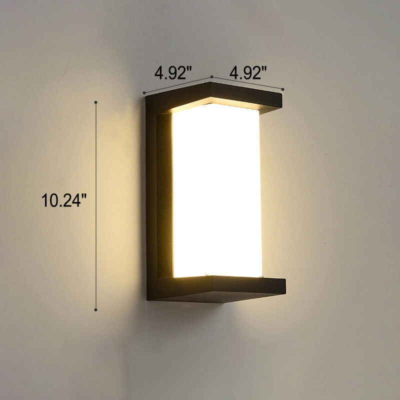 Modern Creative Geometry Aluminum Outdoor Waterproof LED Wall Sconce Lamp | Kalsten