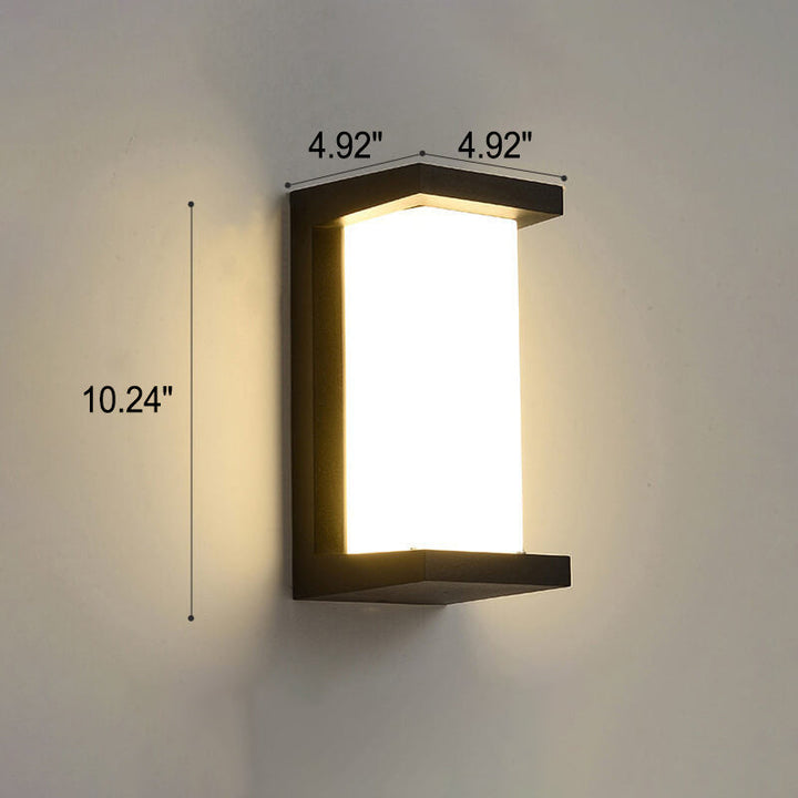 Modern Creative Geometry Aluminum Outdoor Waterproof LED Wall Sconce Lamp | Kalsten