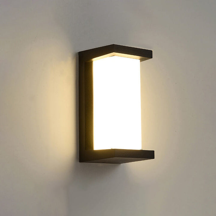 Modern Creative Geometry Aluminum Outdoor Waterproof LED Wall Sconce Lamp | Kalsten