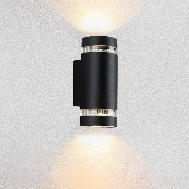 Contemporary Industrial Waterproof Aluminum Cylinder LED Up And Down Luminous Spotlight Wall Sconce Lamp For Outdoor Patio | Kalsten