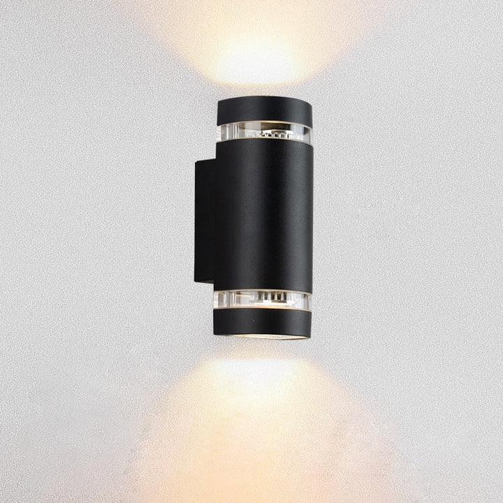 Contemporary Industrial Waterproof Aluminum Cylinder LED Up And Down Luminous Spotlight Wall Sconce Lamp For Outdoor Patio | Kalsten