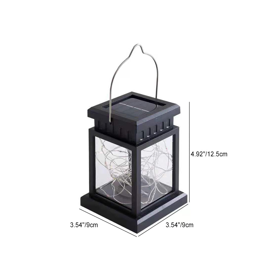 Modern Minimalist Solar Rectangular Iron Glass LED Outdoor Light For Garden | Kalsten