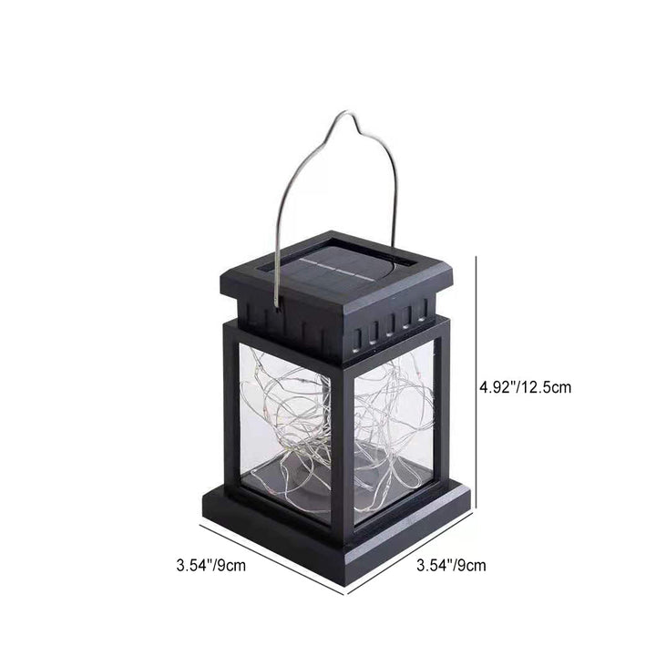 Modern Minimalist Solar Rectangular Iron Glass LED Outdoor Light For Garden | Kalsten