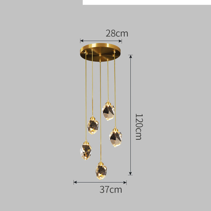 Creative Modern Crystal Gold Raindrop Chandelier | Kalsten