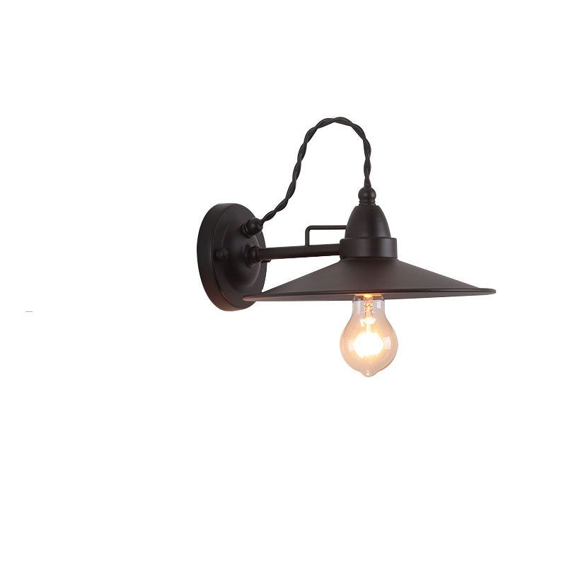 Contemporary Industrial Waterproof Metal Plate Bowl 1-Light Wall Sconce Lamp For Outdoor Patio | Kalsten