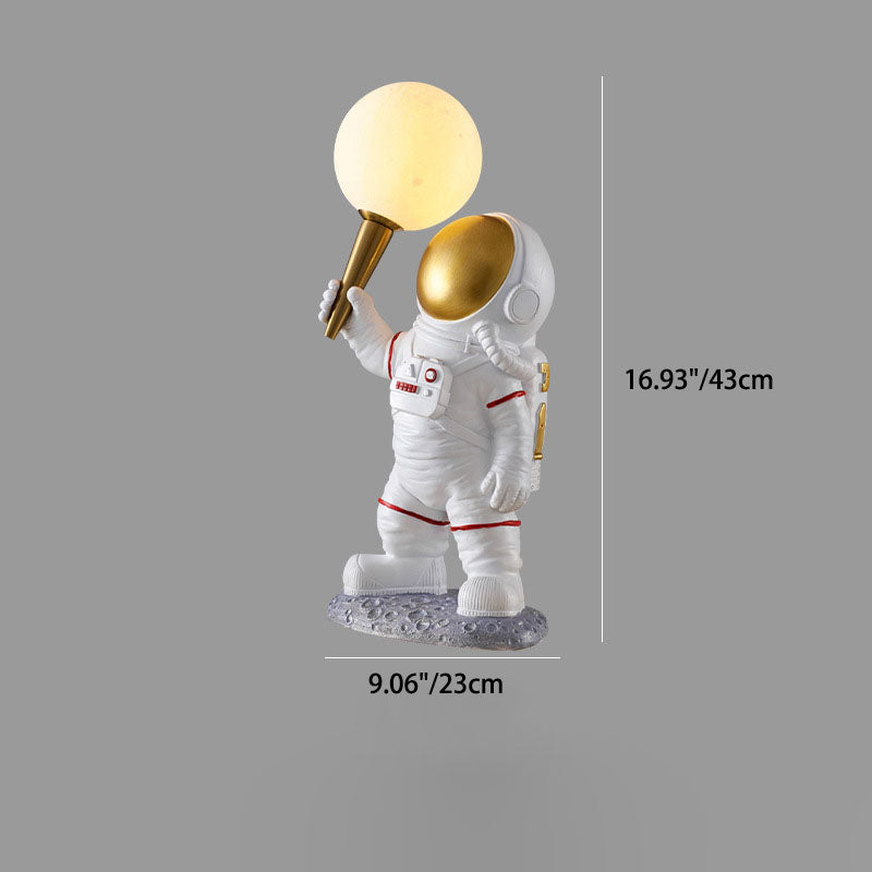 Skanto | Modern Creative Cartoon Astronaut Resin ABS 1-Light Wall Lamp for Bedroom