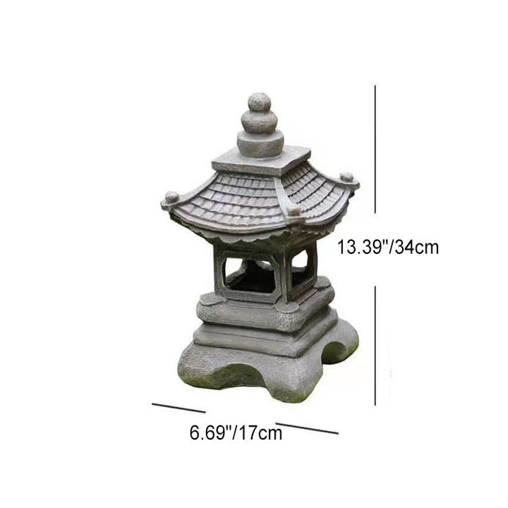 Retro Decorative Solar Tower Resin LED Outdoor Landscape Lighting | Kalsten