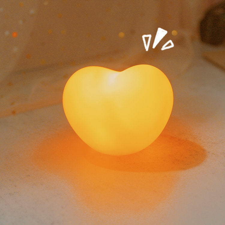 LuvSphere Silicone LED Night Light | Heart-Shaped Design | Table Lamp | Warm Mood Light | Decorative | Kalsten