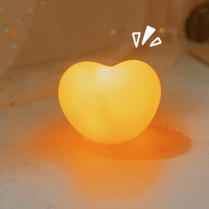 LuvSphere Silicone LED Night Light | Heart-Shaped Design | Table Lamp | Warm Mood Light | Decorative | Kalsten