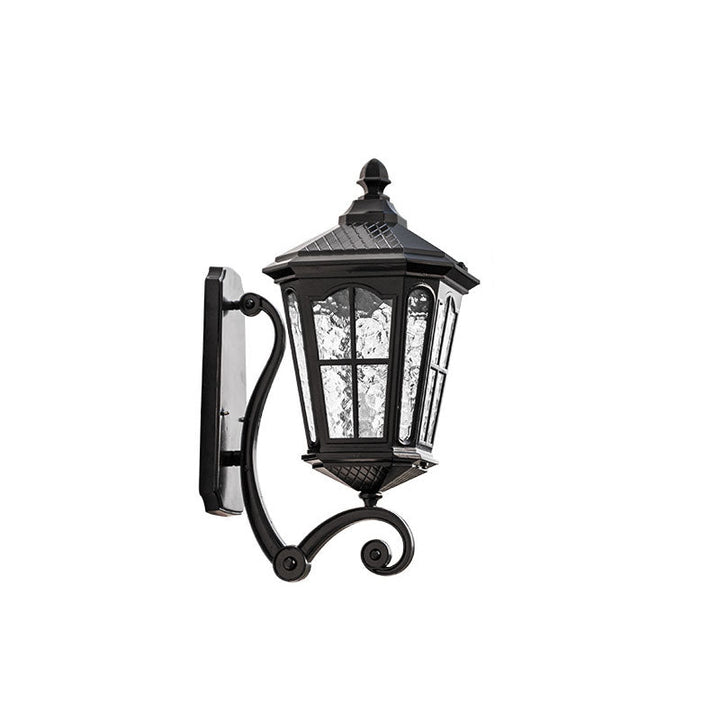 European Outdoor Lantern Aluminum Glass Waterproof 1-Light Wall Sconce Lamp | Kalsten