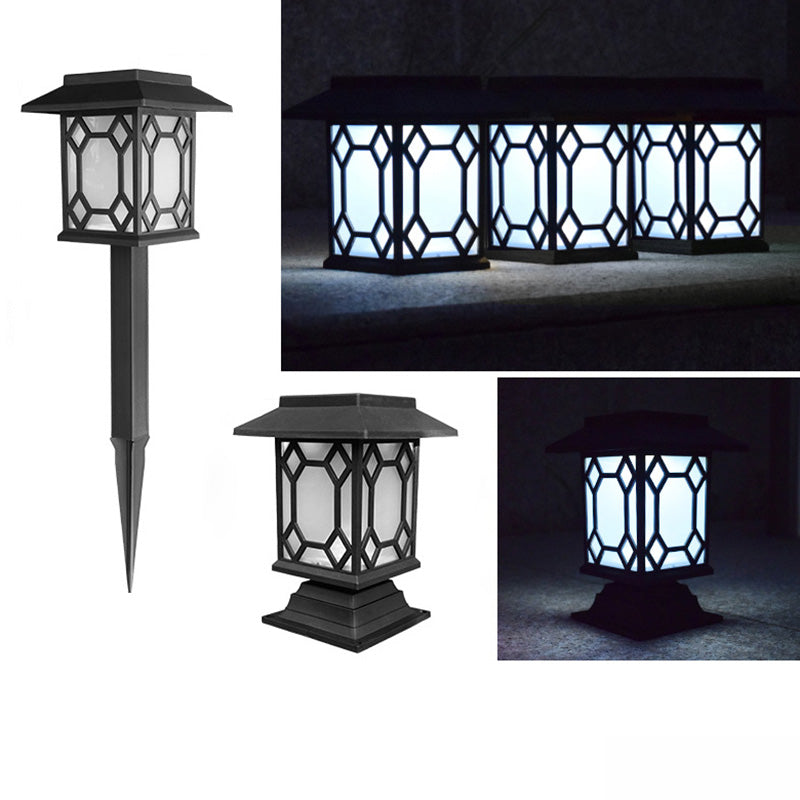Traditional European Waterproof Solar ABS PC Plastic Rectangular LED Landscape Lighting For Garden | Kalsten