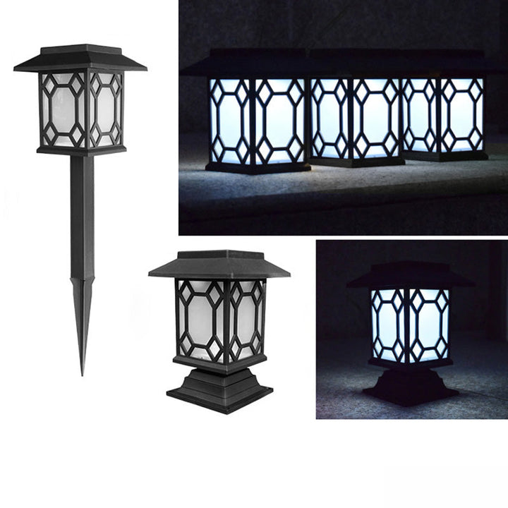 Traditional European Waterproof Solar ABS PC Plastic Rectangular LED Landscape Lighting For Garden | Kalsten