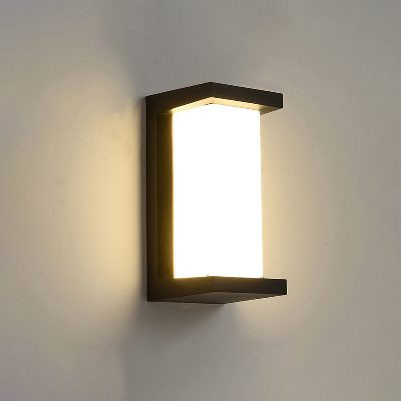 Modern Creative Geometry Aluminum Outdoor Waterproof LED Wall Sconce Lamp | Kalsten