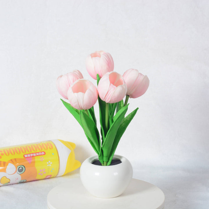 Kalsten | Modern Creative Simulation Tulip Peony LED Night Light Table Lamp