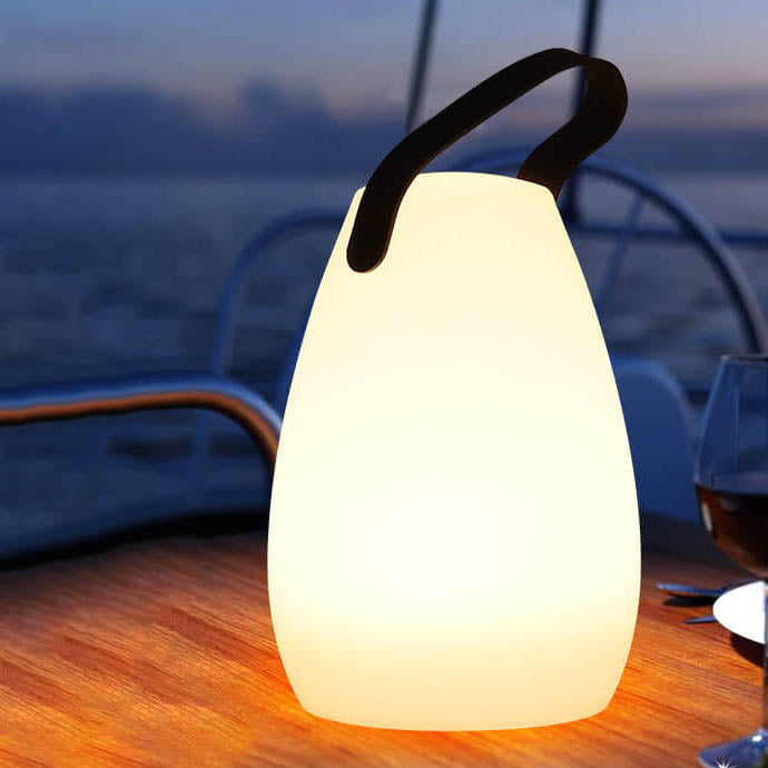 Modern Simplicity Plastic Round Square Hand LED Table Lamp For Outdoor Patio | Kalsten