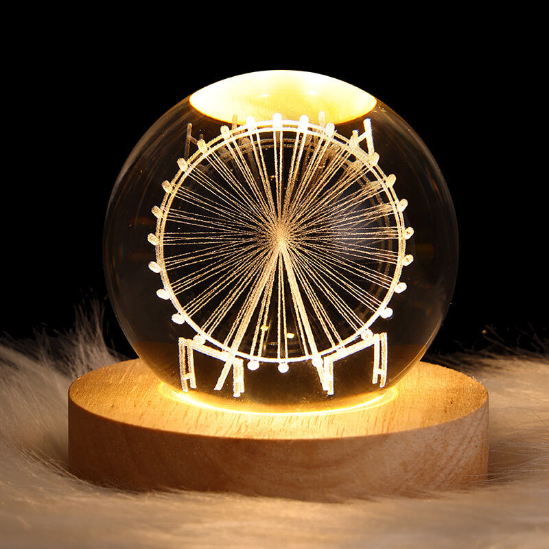 Creative Decorative Star System Crystal Ball USB LED Night Light Table Lamp | Kalsten