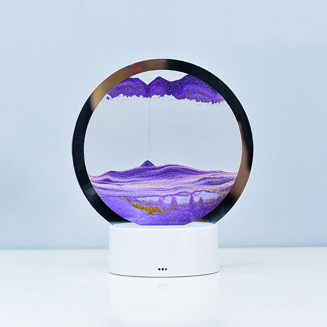 Creative Round Hourglass Quicksand 3D LED Night Light Table Lamp | Kalsten