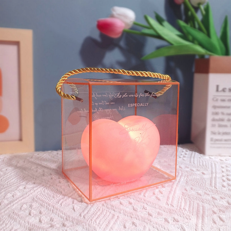 LuvSphere Silicone LED Night Light | Heart-Shaped Design | Table Lamp | Warm Mood Light | Decorative | Kalsten