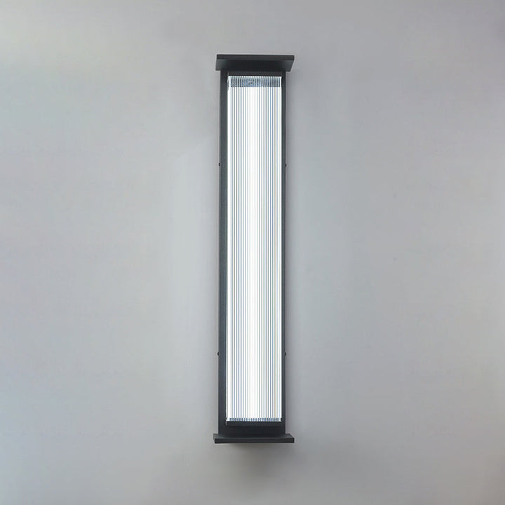Modern Minimalist Waterproof Rectangular Stainless Steel Acrylic LED Wall Sconce Lamp For Outdoor Patio | Kalsten