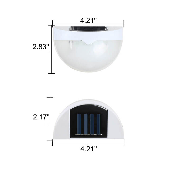 Solar Semi Circle Outdoor Waterproof Light Shadow Fence Wall Sconce Lamp | Kalsten
