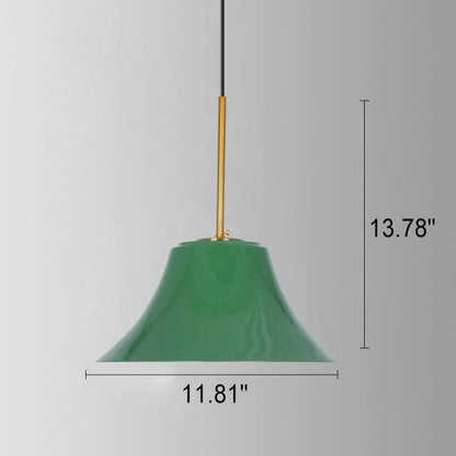 Skanto Skanto | RetroDome Industrial Vintage Pendant Lamp | Green Iron Dome Design | Single Light | Rustic Ceiling Lighting