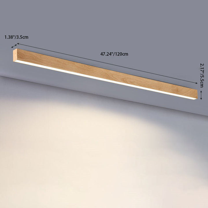Flush Mount Ceiling Light Aluminum 23.6 in 12W Walnut Living Room Bedroom LED Modern Lighting Fixture | Kalsten