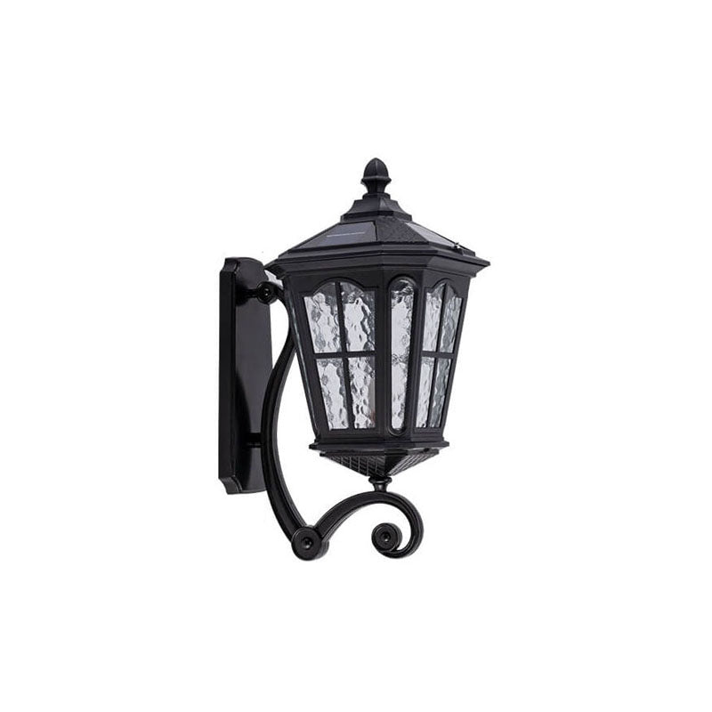 European Solar Outdoor Lantern Aluminum Glass Waterproof 1-Light Wall Sconce Lamp | Kalsten