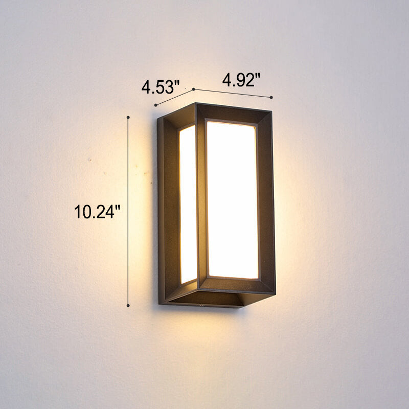 Modern Creative Geometry Aluminum Outdoor Waterproof LED Wall Sconce Lamp | Kalsten