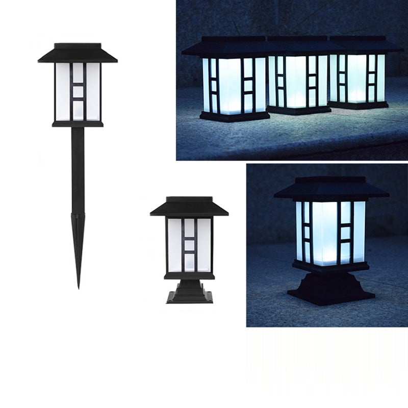 Traditional European Waterproof Solar ABS PC Plastic Rectangular LED Landscape Lighting For Garden | Kalsten