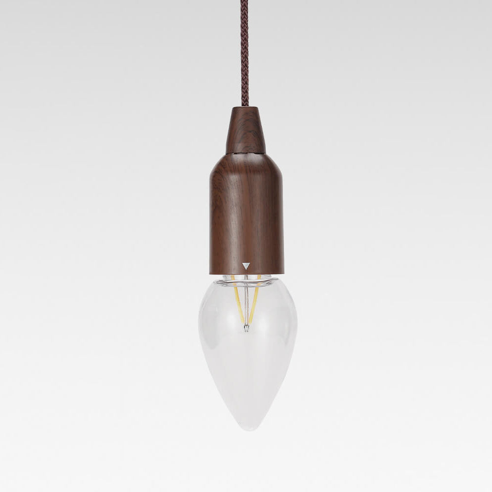Retro Portable Waterproof Wood Round Cone Battery USB 1-Light Camping Outdoor Light | Kalsten