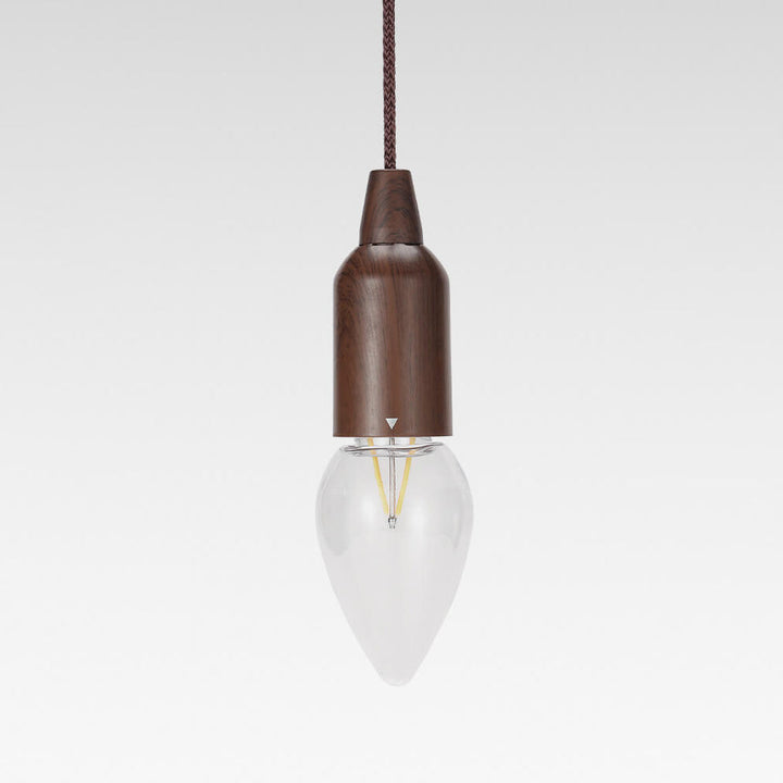 Retro Portable Waterproof Wood Round Cone Battery USB 1-Light Camping Outdoor Light | Kalsten