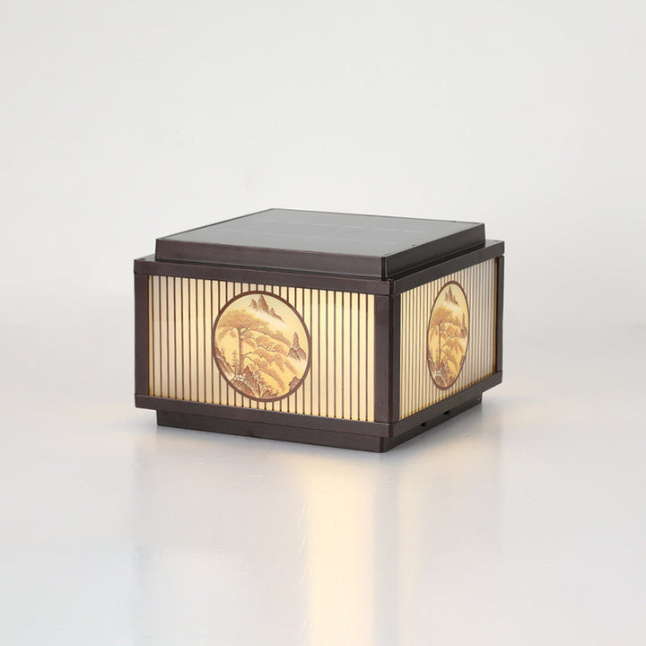 Modern Minimalist Solar Waterproof Square Aluminum Glass LED Post Head Light For Garden | Kalsten