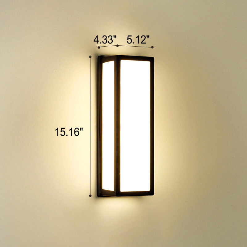 Modern Creative Geometry Aluminum Outdoor Waterproof LED Wall Sconce Lamp | Kalsten