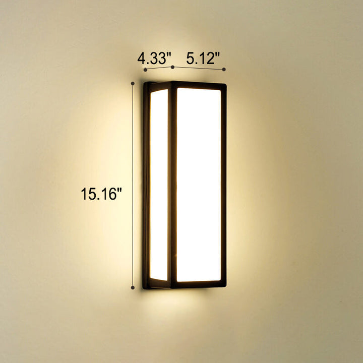 Modern Creative Geometry Aluminum Outdoor Waterproof LED Wall Sconce Lamp | Kalsten