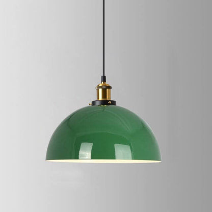 Skanto Skanto | RetroDome Industrial Vintage Pendant Lamp | Green Iron Dome Design | Single Light | Rustic Ceiling Lighting