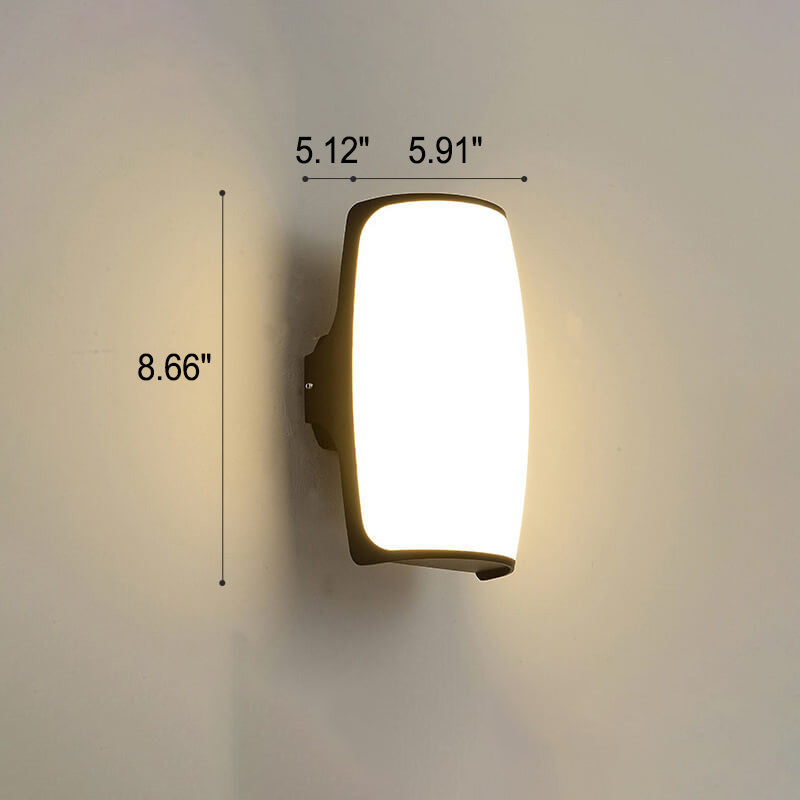 Modern Creative Geometry Aluminum Outdoor Waterproof LED Wall Sconce Lamp | Kalsten