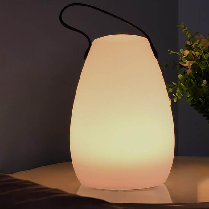 Modern Simplicity Plastic Round Square Hand LED Table Lamp For Outdoor Patio | Kalsten